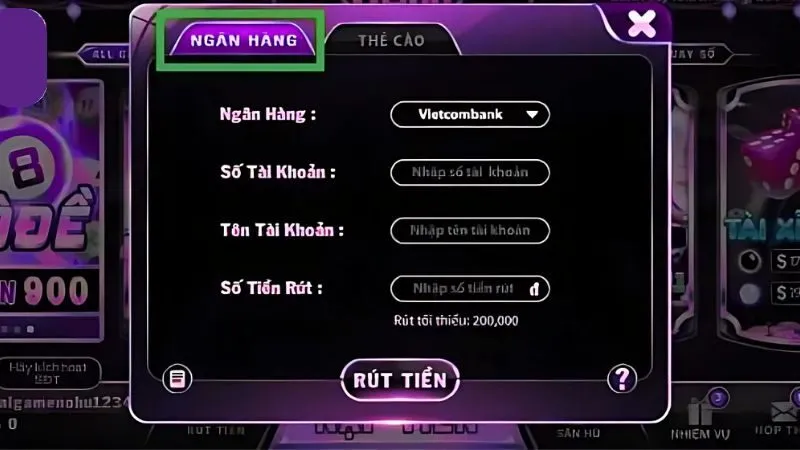 Hướng dẫn rút tiền tại W365